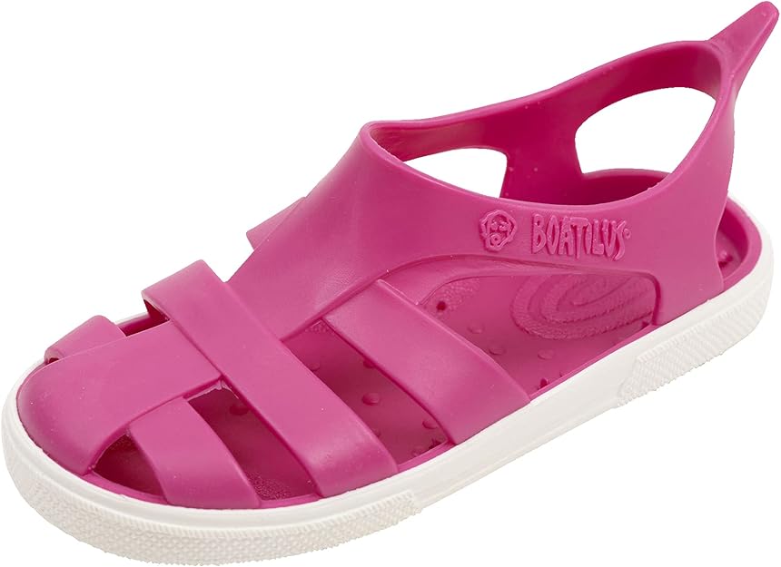 Boatilus Sandali in gomma (PVC riciclato) per Bioty Fuxia/ White – Estivi, Leggeri, Sostenibili